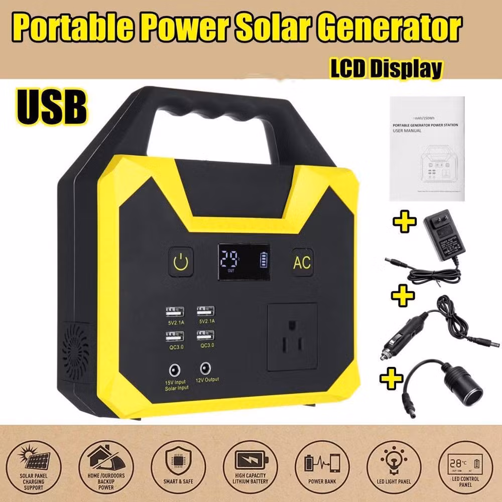 40800mAh 150wh AC100W Output Lithium Battery Bank Portable Power Station for Camping Outdoor Emergency Battery