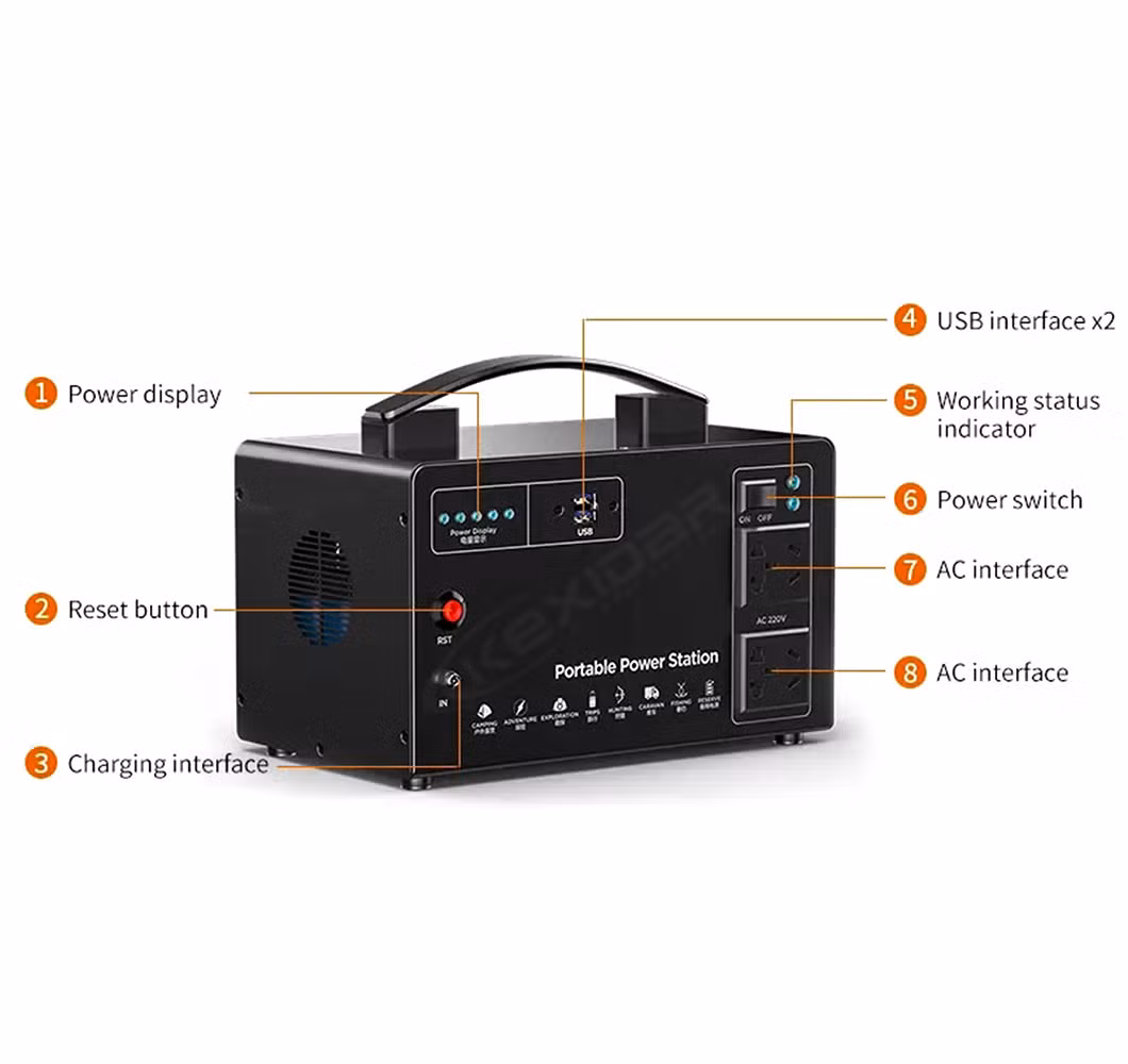 Portable Power Station 600W Outdoor Camping Travel Battery Power Supply