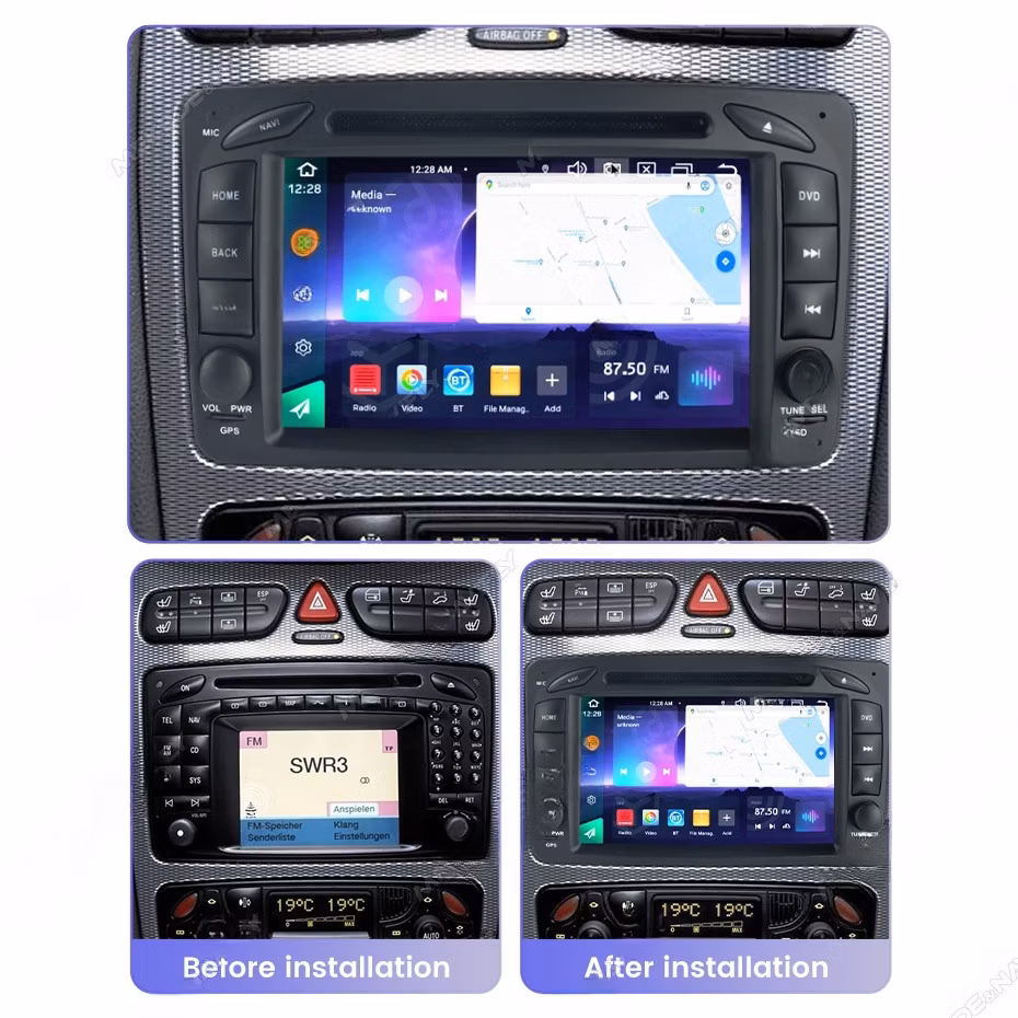 Android Auto Car Radio 7inch Player Support WiFi Bt GPS Map 4G LTE for Universal Benz W209 with CD DVD