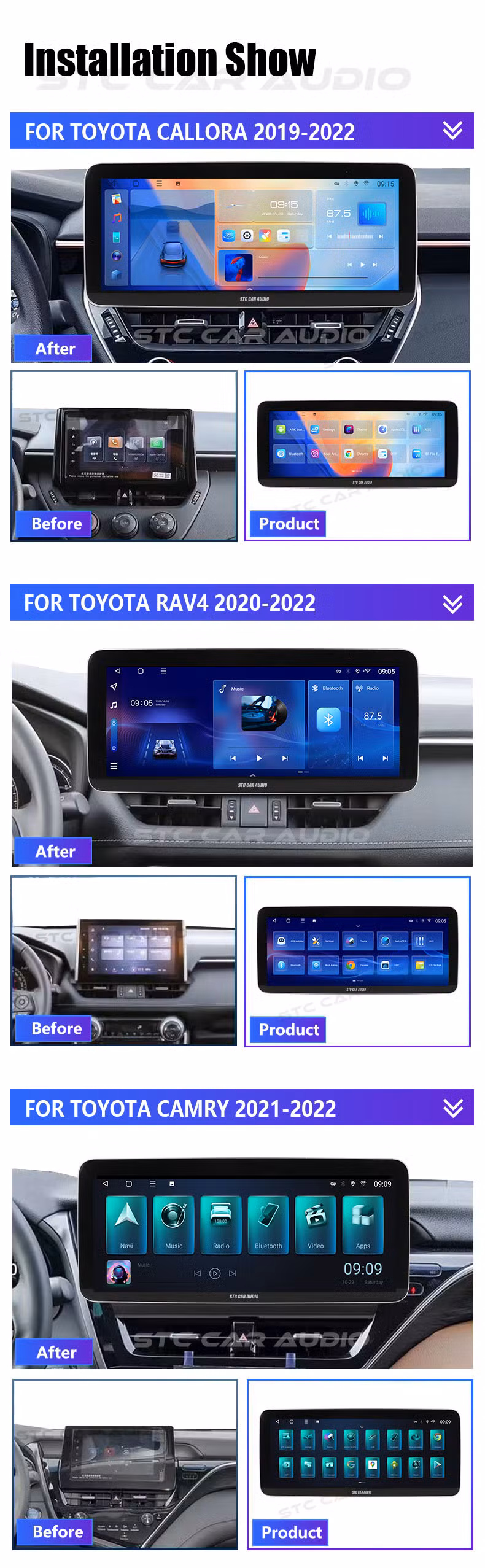 12.3 Inch 1DIN Android Car Radio DVD Player Stereo Autoradio Support Qled Touch Screen GPS Navigation Auto Multimedia Player