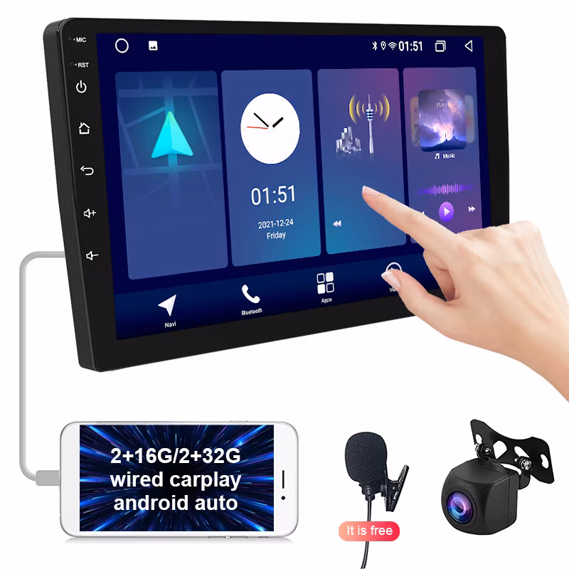 Hottest 9/10 Inch Car Android Stereo Radio Slim Body Multifunctional System Touch Screen Stereo Video Car Android DVD Player