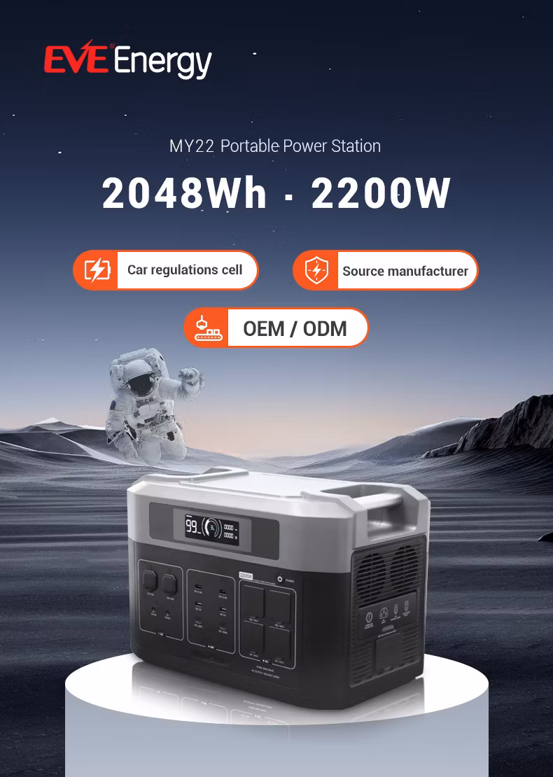 Eve 2048wh 2200W Portable Solar Generator 2000W Power Station