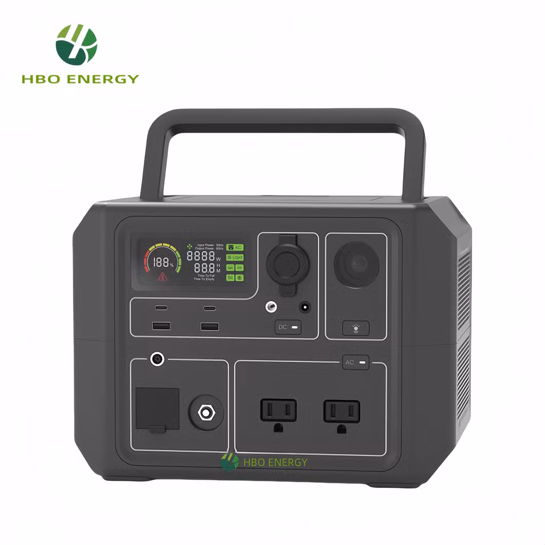 Hbo 600W 403.2wh Portable Solar Energy Storage Power Station with Solar Charging UPS Can Be Customized