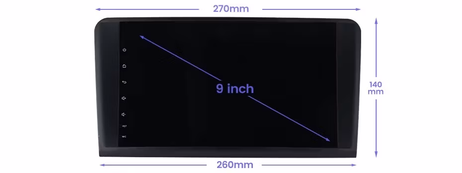 Android Car Video GPS Navigation Radio DVD Player Touch Screen for 9 Inch Benz-Ml Car-Play Auto Adas DVR