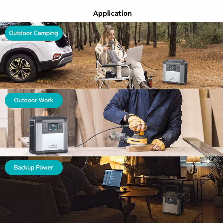 Ceget P25max Portable Power Station 2200W, 1935wh Ncm Battery, 1.8h to Full Charge, Solar Generator for Home Backup, Emergency, Outdoor Camping