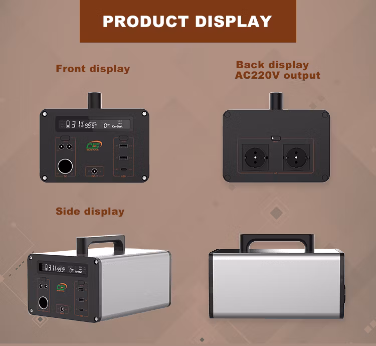 New High Power 2000W Rechargeable Outdoor Camping Lithium Battery Household Backup Power Solar Portable Generator Power Station