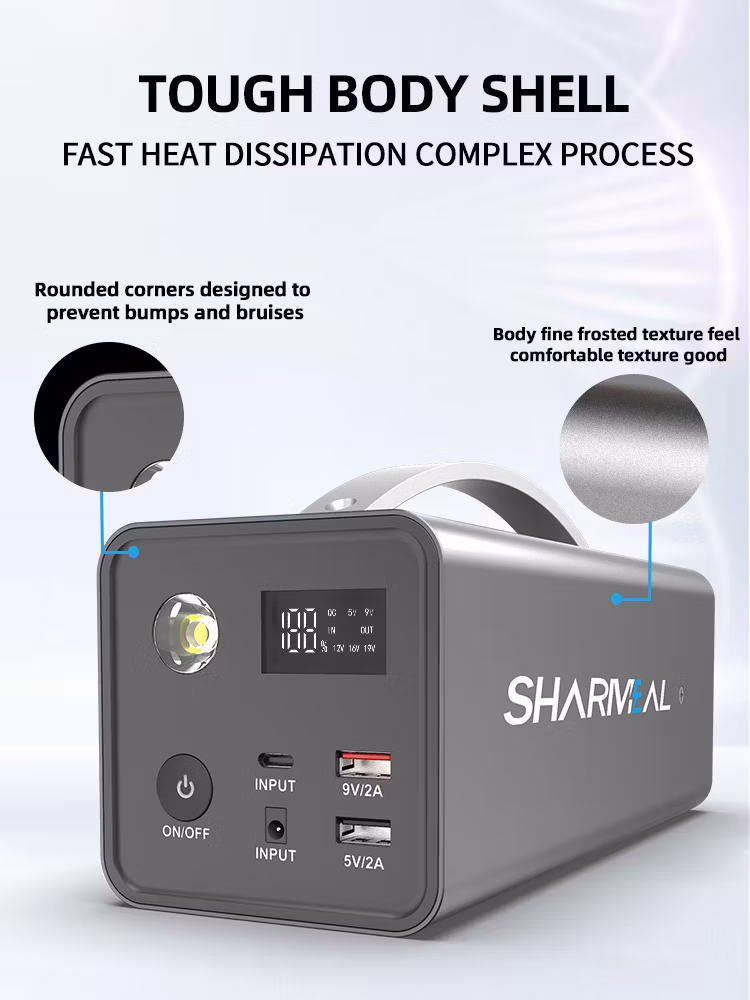 Powerstation Lithium-Ion Batteries Mini Camp Inverter Electric Generator Solar Powered Charging 300W Portable Power Station