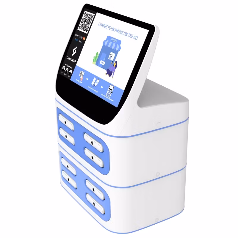 2025 New 8 Slots Shared Power Bank 5000mAh Sharing Power Bank Rental Sharing Station Portable Charger for Store Hotels Hospitals