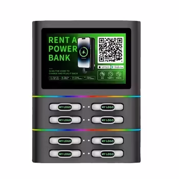2025 New 8 Slots Shared Power Bank 5000mAh Sharing Power Bank Rental Sharing Station Portable Charger for Store Hotels Hospitals