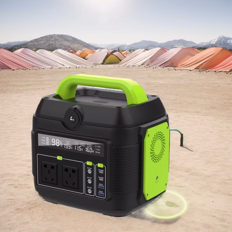 Portable 220V 600W Outdoor Camping Energy Storage Mobile Generator Emergency Charger Solar Power Supply Station Power Bank for Outdoor