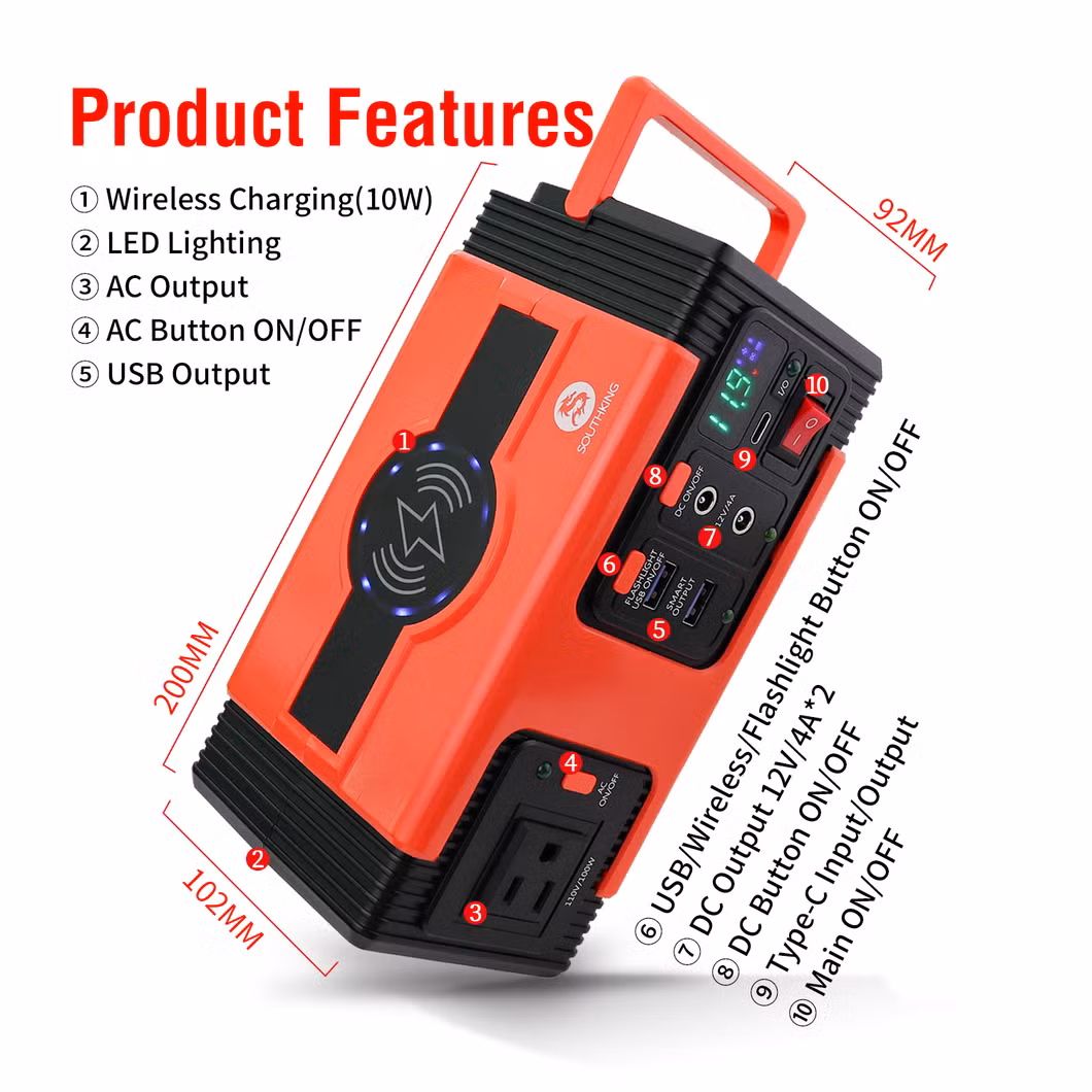 2024 Portable Power Bank Station Power Generator 100W for Camping Outdoor Car Power Station