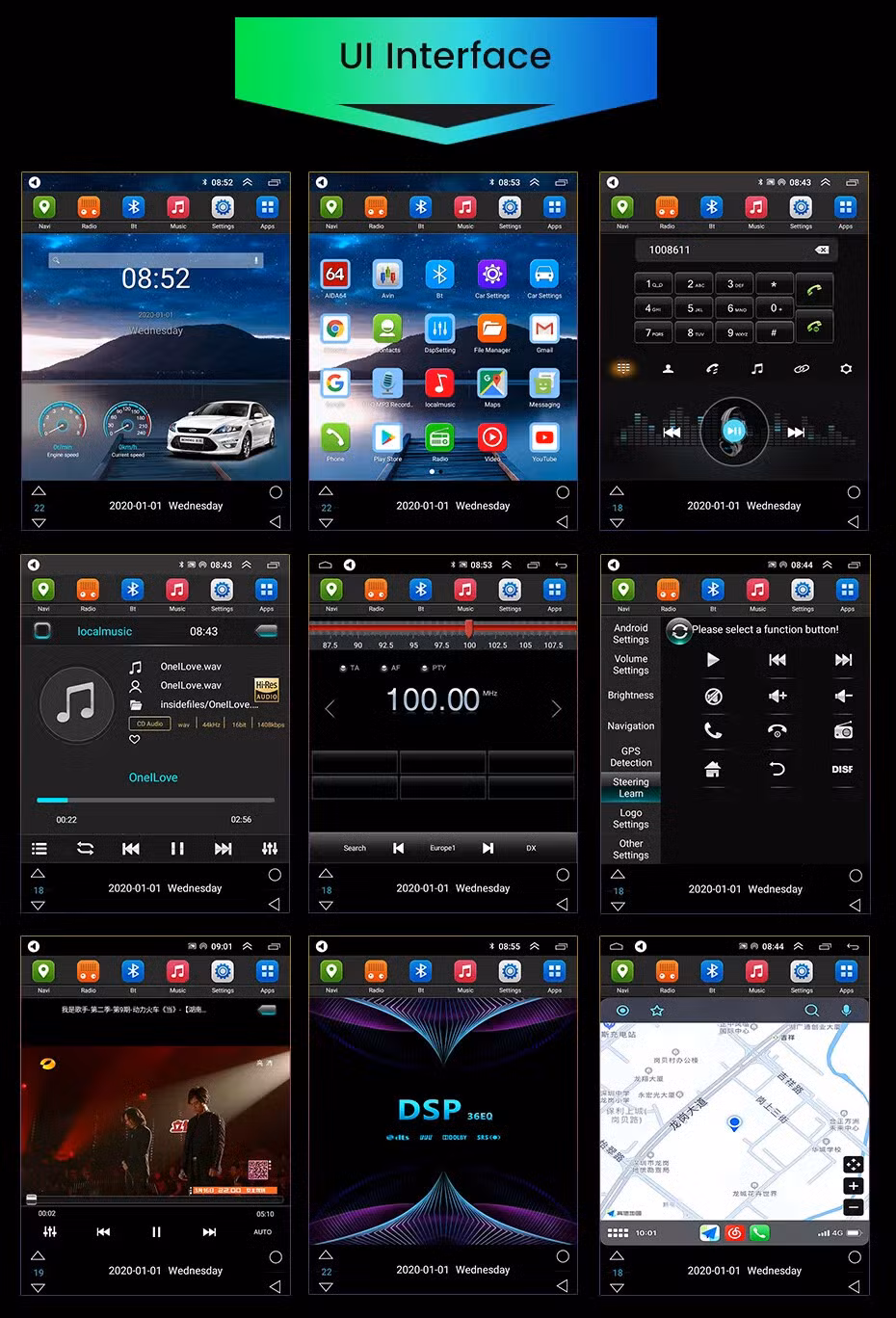 Android 13 GPS Navigation 2 DIN Autoradio for Toyota RAV4 RAV 4 2012-2018