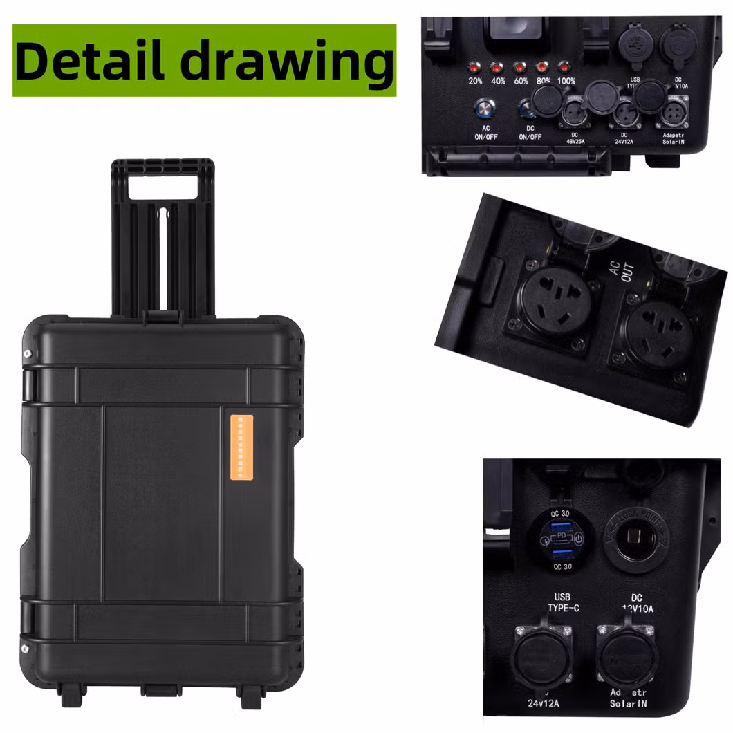 Mobile AC/DC Rechargeable 600W/3000W/4000W Outdoor Family Camp Lithium Battery UPS Power Portable Power Station