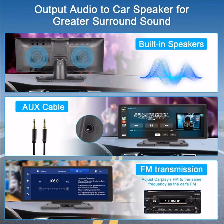 Rh-W515 10.26 Inch Touch Screen Carplay Android Auto Bluetooth Multimedia Player Car Video