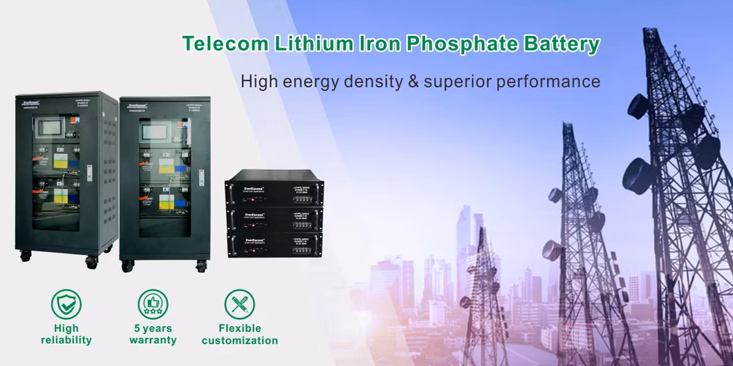 6000 Cycle Life 48V 100ah 150ah 200ah Rechargebale Lithium Iron Phosphate Battery LiFePO4 Telecom Base Station Backup Power