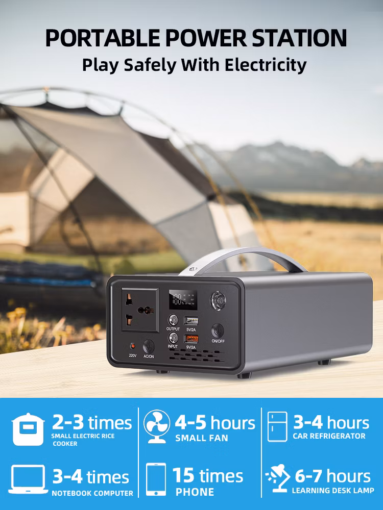 300wh 300W Portable Power Station Solar Generator Energy Battery Charging Bank for Camping Wholesale