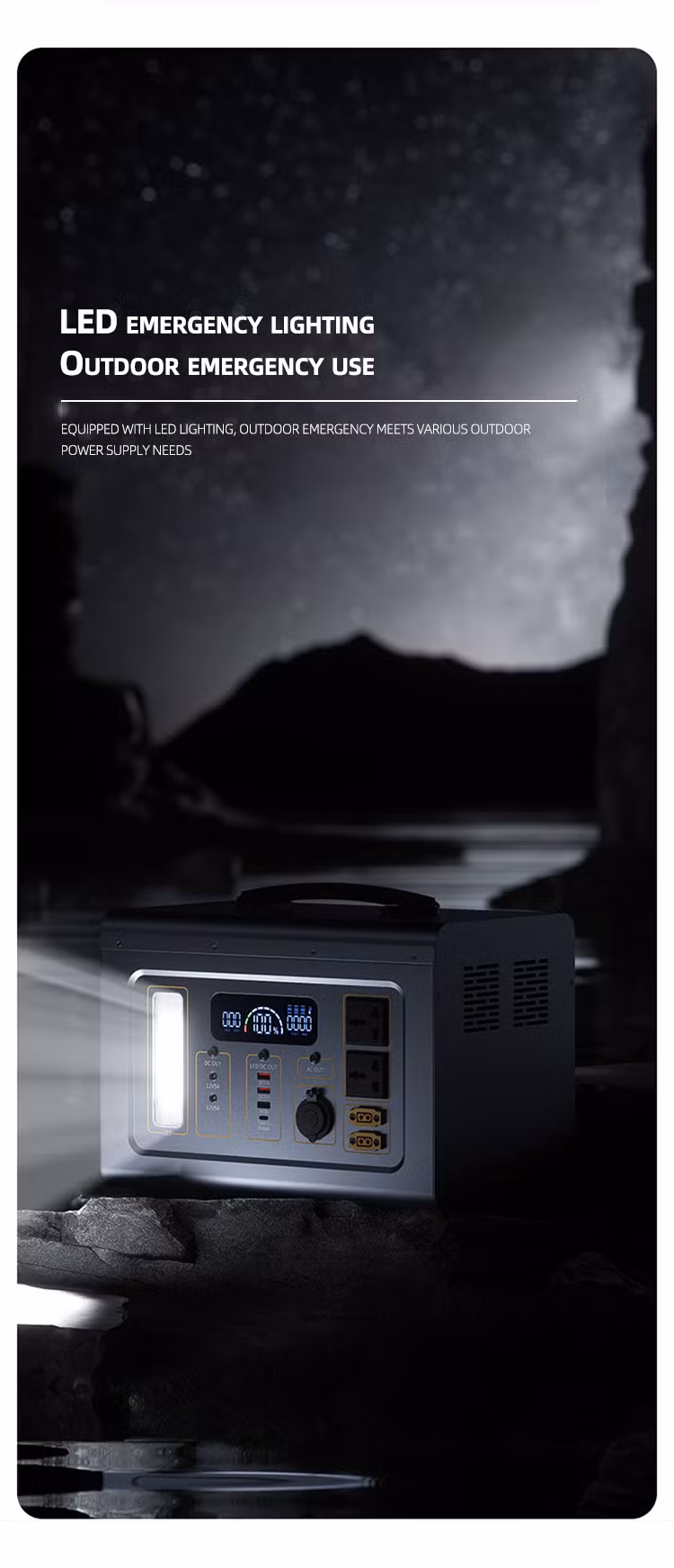 Support Global Agent Camping Outdoor Solar Generator Lithium Ion Battery 600W 648wh Portable Power Station Sm1000