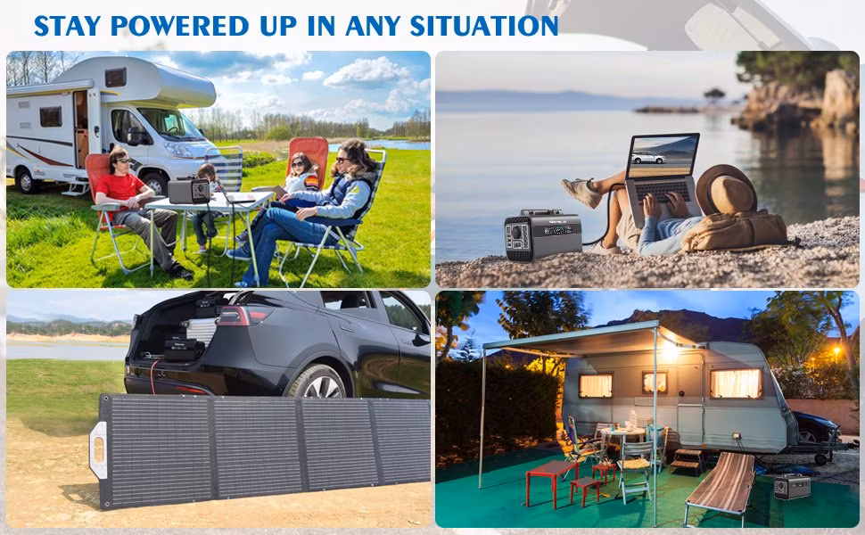 Portable Power Station 600W 529.9wh LiFePO4 Battery for Outdoor Camping