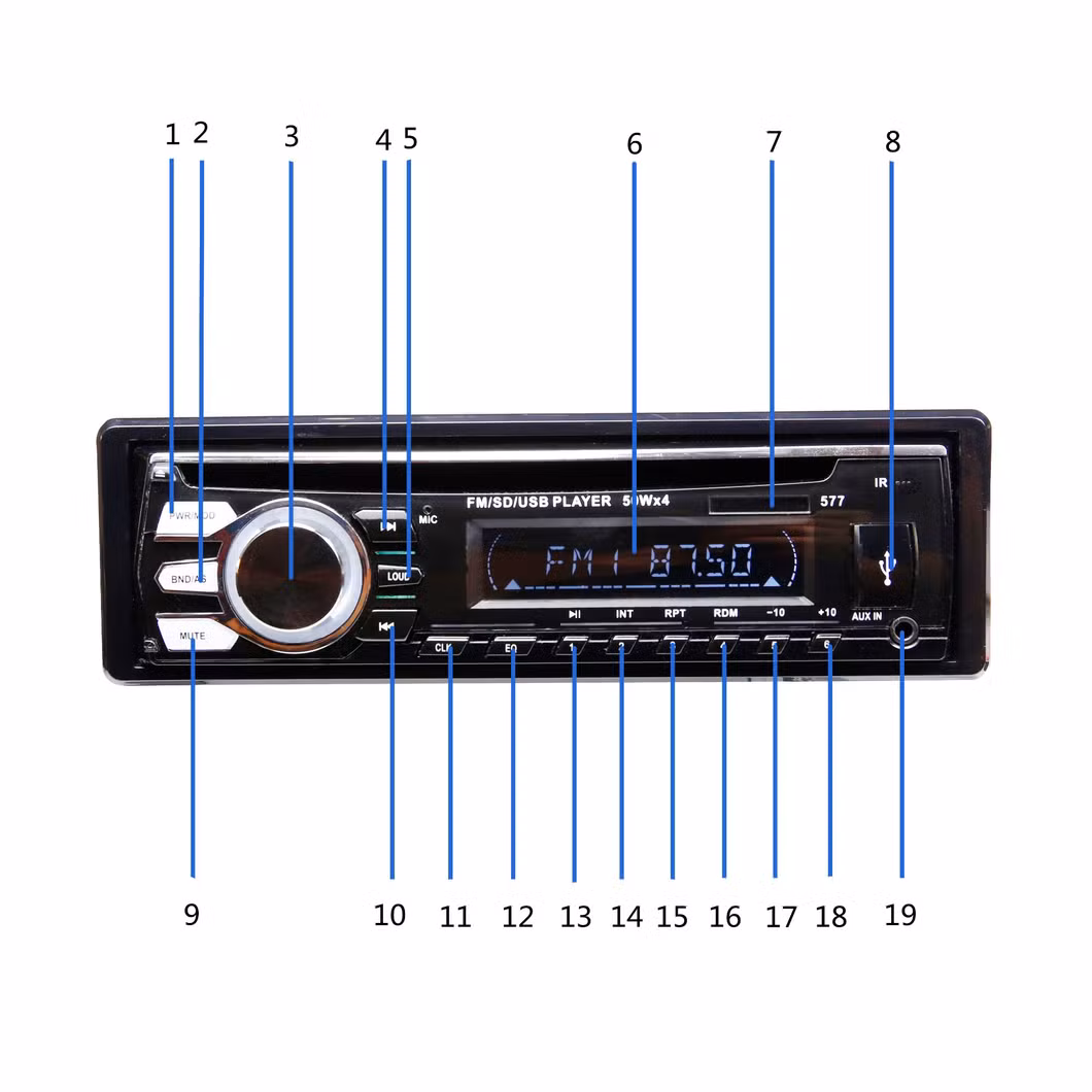 2 DIN Car DVD Navigation Audio Player with Bluetooth/Remote