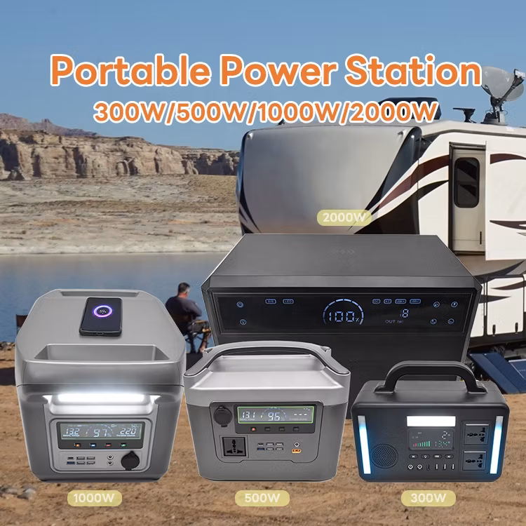 Power Station Solar Energy System 300W 500W 1000W 2000W 3000W 5000W LiFePO4 Outdoor Solar Power Generator Portable Power Station