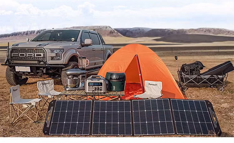 2023 Trending 1200W Solar and Battery LCD Charger Portable Power Bank Station