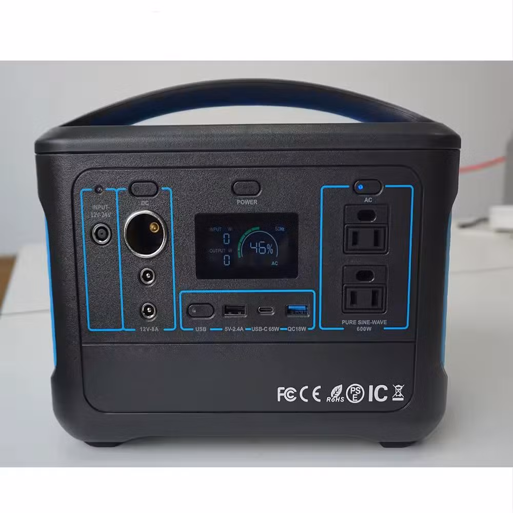600W Electric Power Bank Portable Battery Solar Portable Powered Station