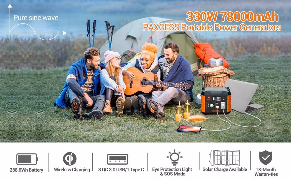 500W Backup Lithium Battery Portable Wireless Charger Portable Power Station