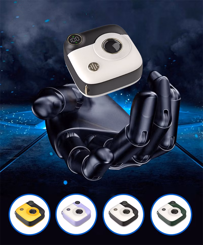Best Selling Unique Camera Design Magnetic Wireless Power Bank 10000mAh Ultra Slim Pd20W Magsafing Built in Hook Portable Power Bank Station