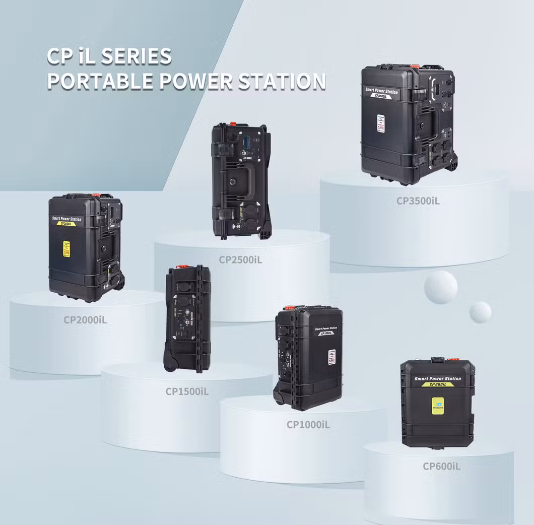 3500W Solar Wind Hybrid Portable Power Station with Folding Solar Panels
