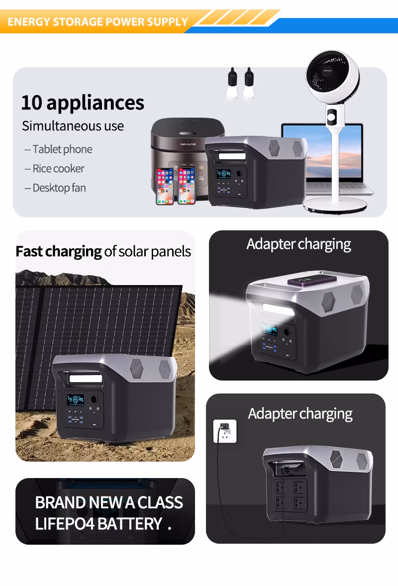Solar Generator 5000W AC 220V 240V LiFePO4 Battery Solar Portable Power Station