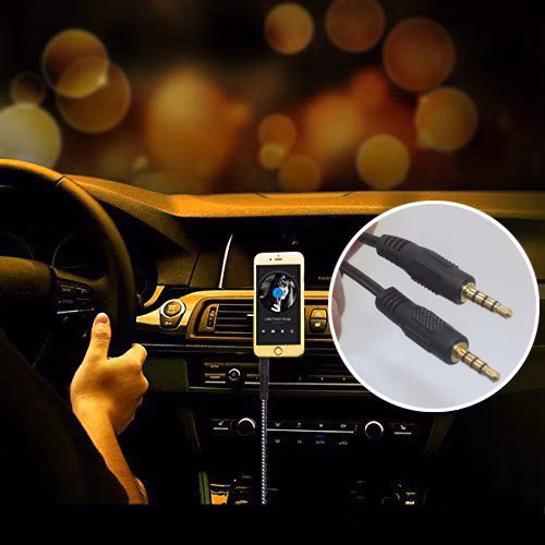 Shielded 3.5mm Stereo Audio Cable for Home and Car