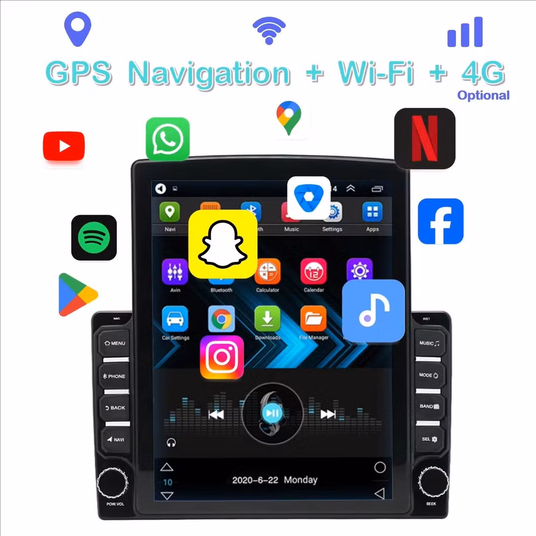 Tesla Radio Vertical Screen 9.7" Android Car DVD Player for Renault Duster 1 2010-2015 GPS Navigation Car Video