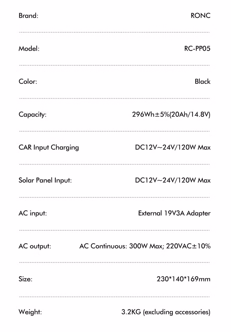 300W Portable Power Station Outdoor Solar Generators Mobile Lithium Battery Pack Outlet Power Station Generation