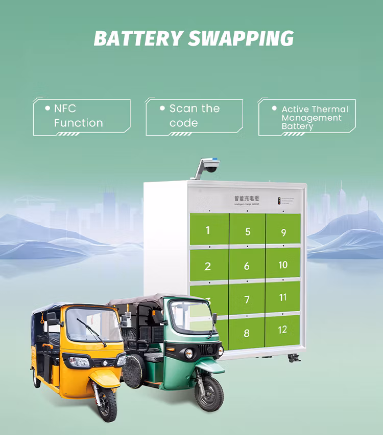 Public Charging Cabinet Share Battery Fast Swap Station Cabinet Power Bank for Electric Scooter/Tricycle/Motorcycle Sale