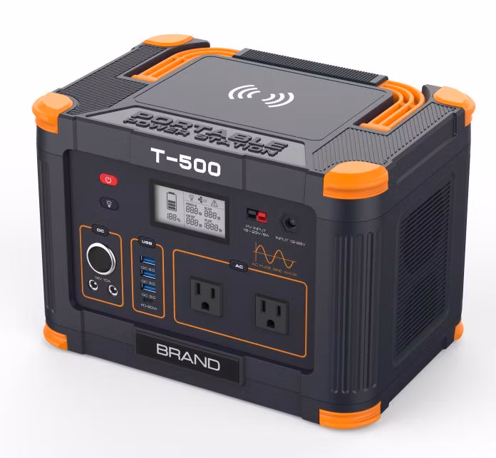 Original Factory Solar Generator Home Backup Outdoor Energy Storage Supply LED Light 500W Portable Power Station