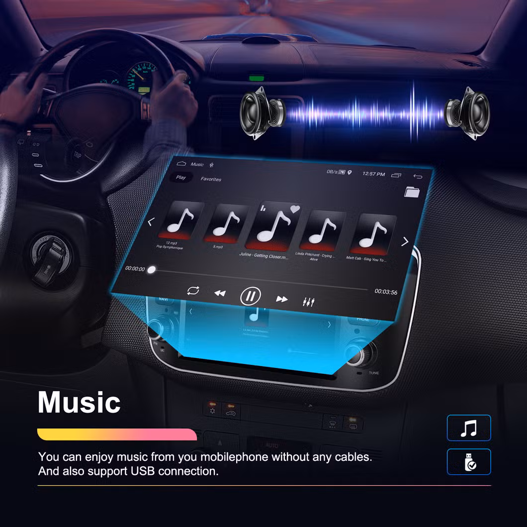 Punto10-16 Series Car Central Control Touch Screen 6.2 Inch/7 Inch Frame Integrated Replaceable Android Touch Screen System Android GPS DVD Player