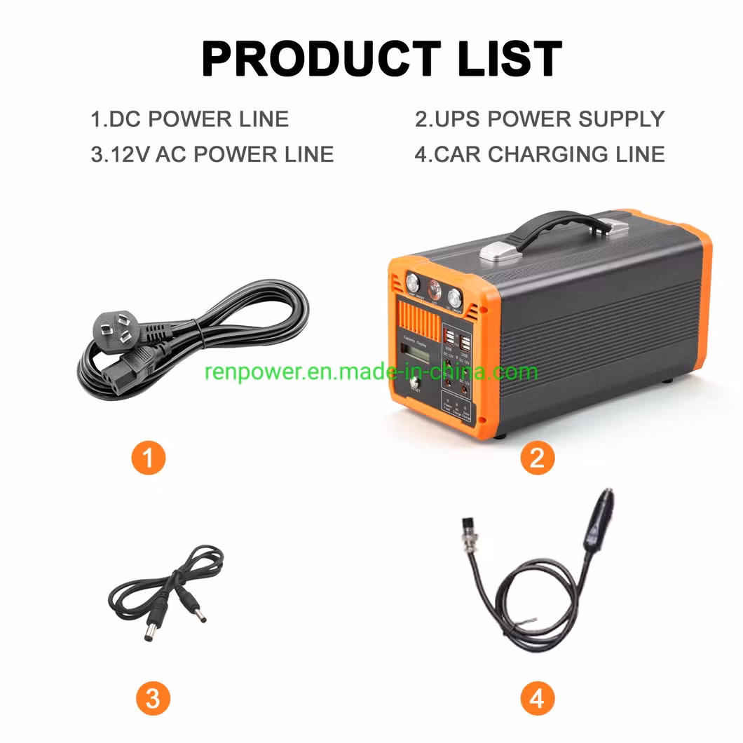 300wh 500wh Portable Power Supply 3D Hologram Battery Power Station Emergency Outdoor Camping Solar Power Bank Station