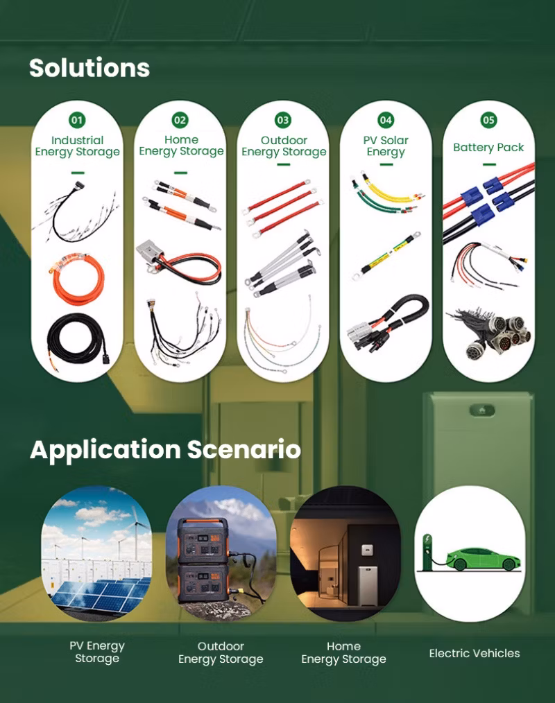 OEM New Energy Module Signal Output Wiring Harness PV Energy Storage Wire Harness Connectors Wire Harness Assembly for EV Pile Charging Station