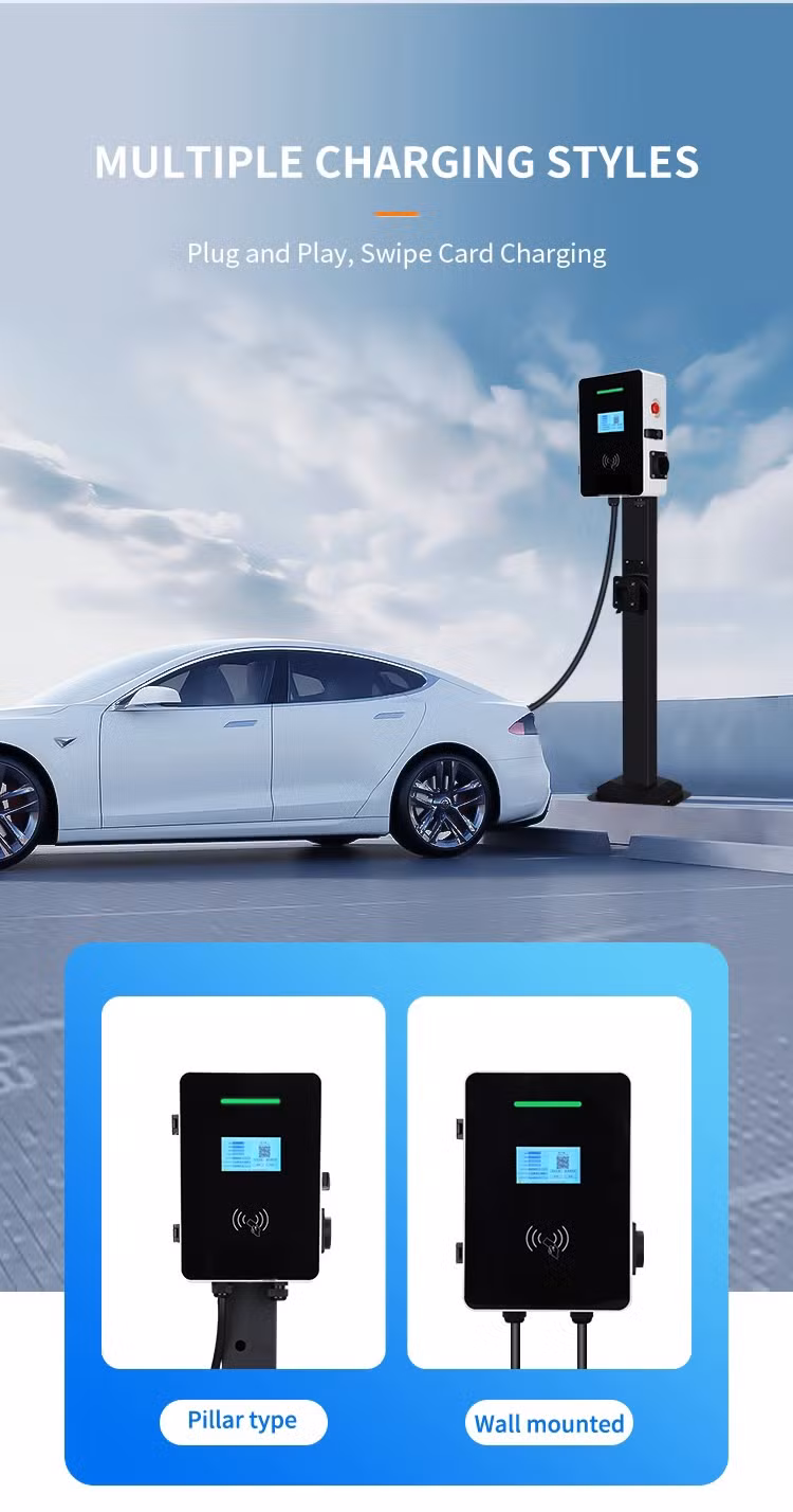 3 Phase 16 AMP 11kw Car Power Stations Type 2 EV Charging Station Wall Mounted/Column Charging Box Home Use Electric Vehicle Charging Station