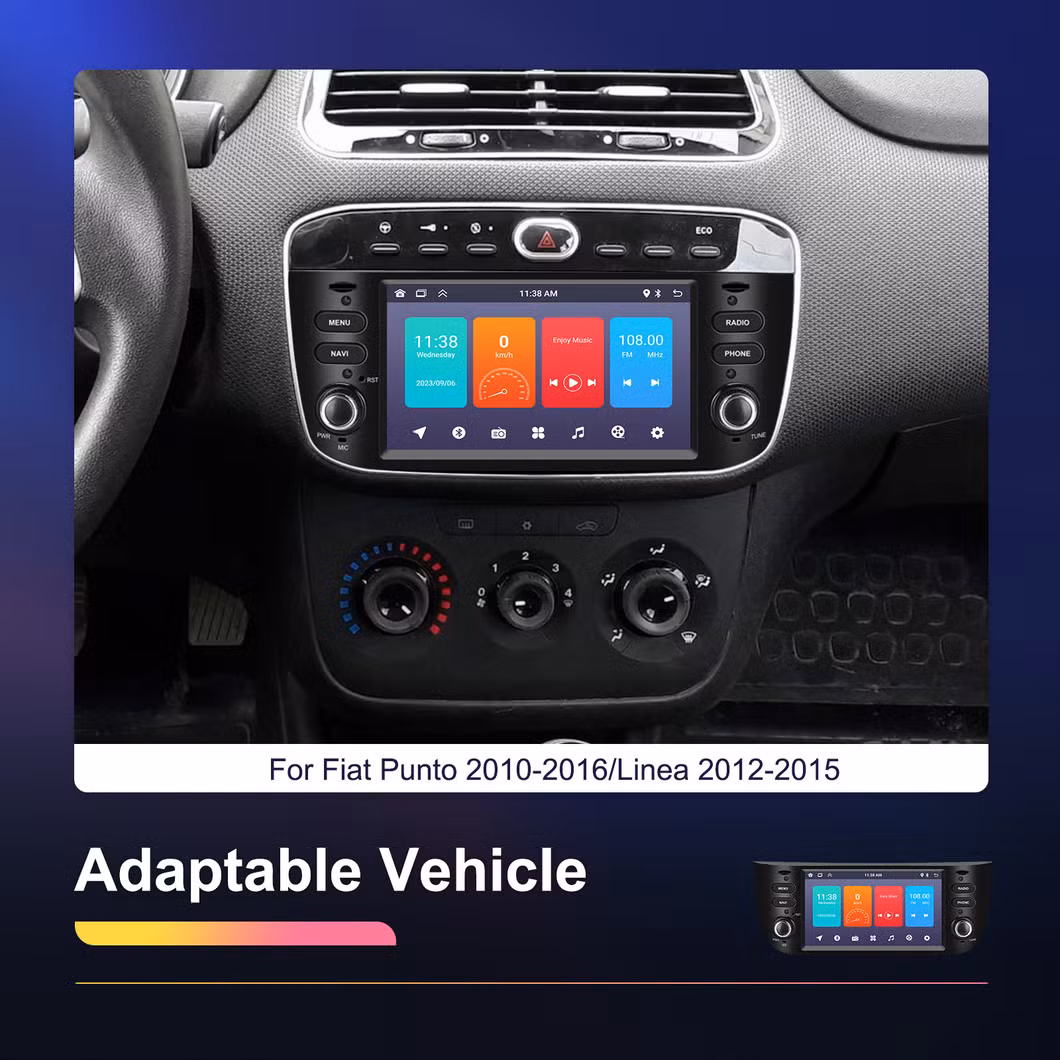 Punto10-16 Series Car Central Control Touch Screen 6.2 Inch/7 Inch Frame Integrated Replaceable Android Touch Screen System Android GPS DVD Player
