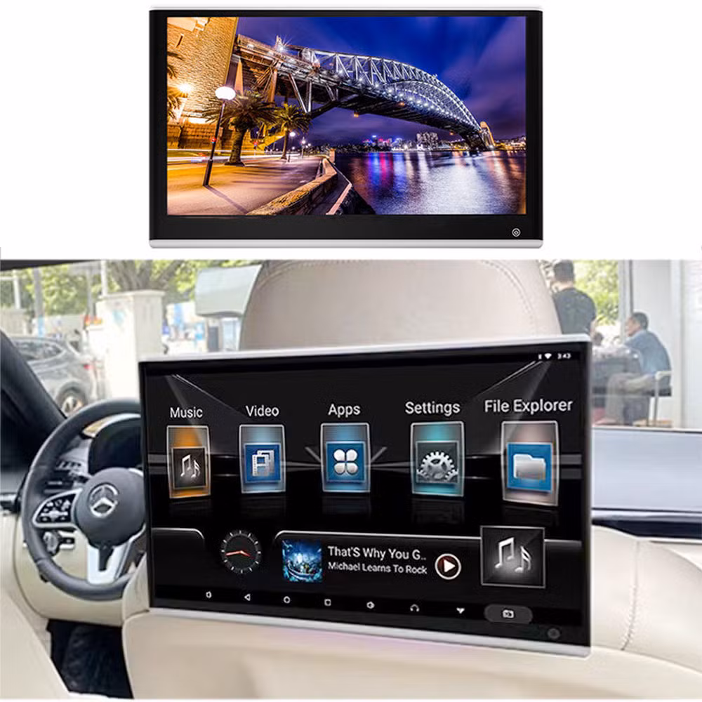 High Class 13.3" IPS Android Car Monitor Mirror Link HD Game Player Headrest Touch Screen Display for Universal Back Seat Entertainment