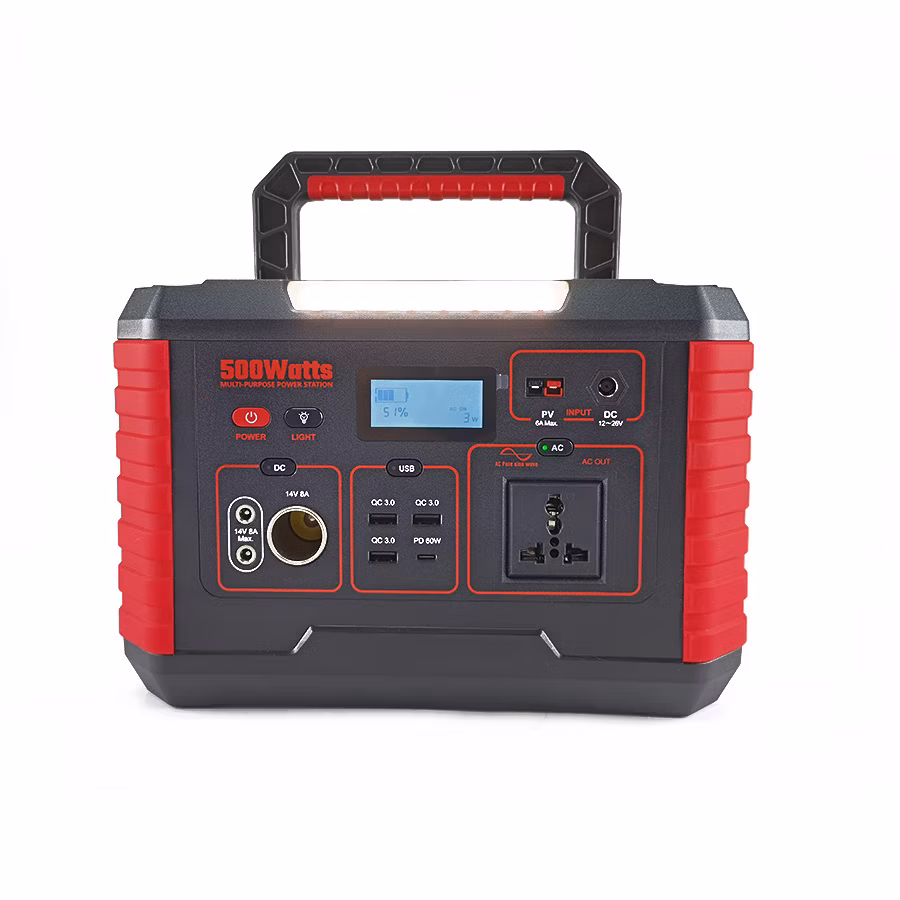 Factory 500W Portable Power Station Dual USB Type-C 140400mAh Lithium Battery 18650 Cell Power Supply Mini Generator for Camping Outdoor Emergency Travel