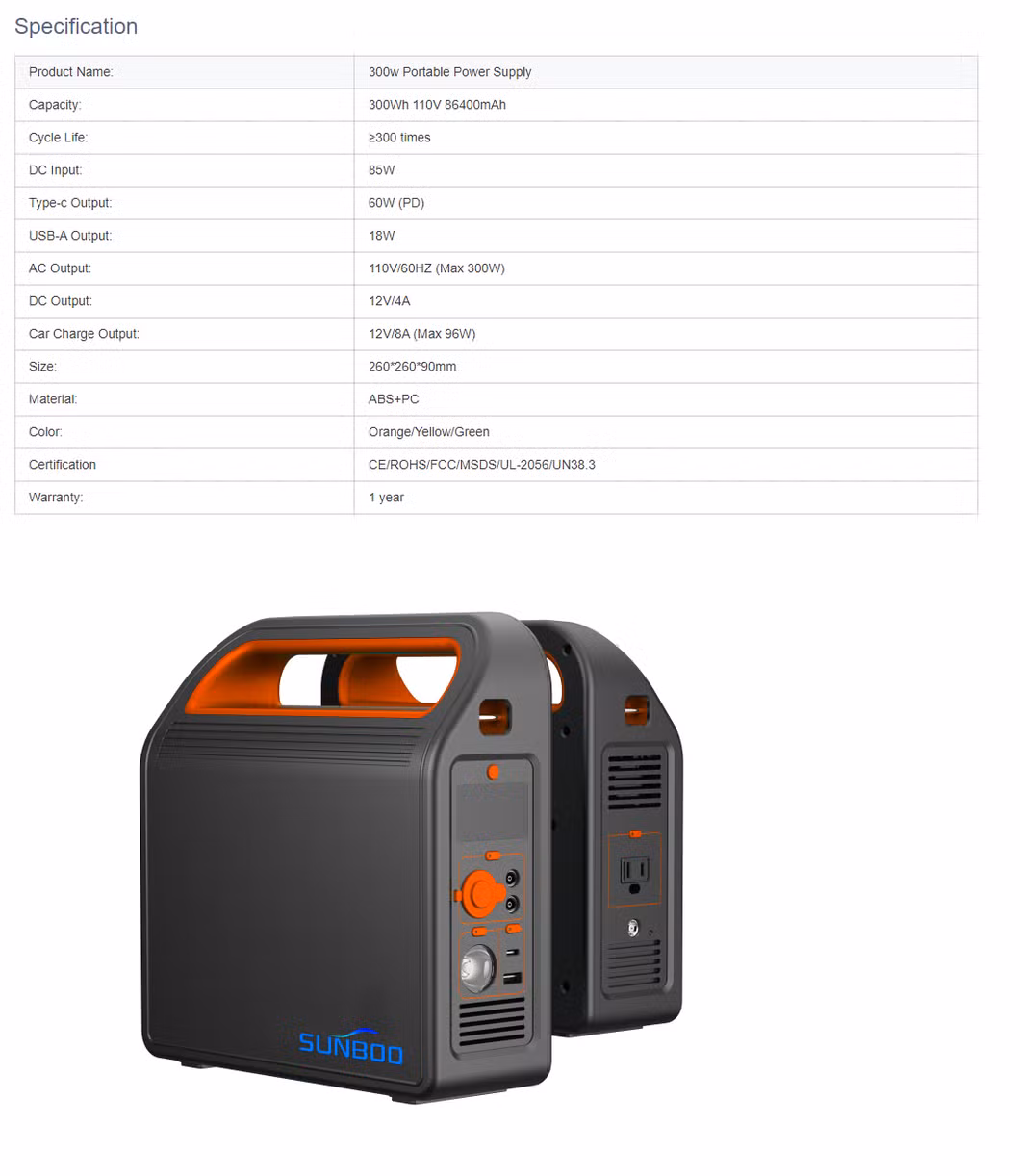 Fast Charging Battery Mobile Power Station Solar Power Generator Home Emergency