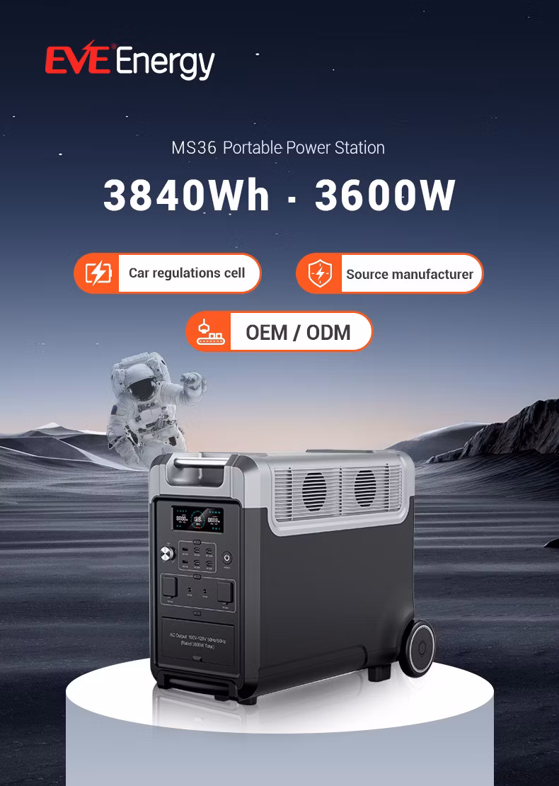 Eve 3600W Portable Power Station/3000 Watt Solar Generator Solution Outdoor Camping
