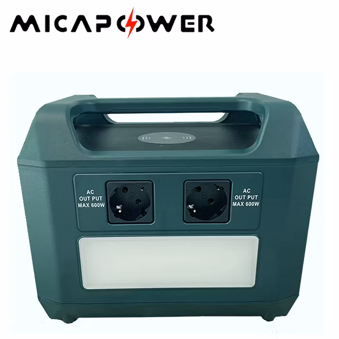 Mica 600W Portable Power Stations for Outdoor Solar Power Station 230V Power Bank Lithium Battery Bank