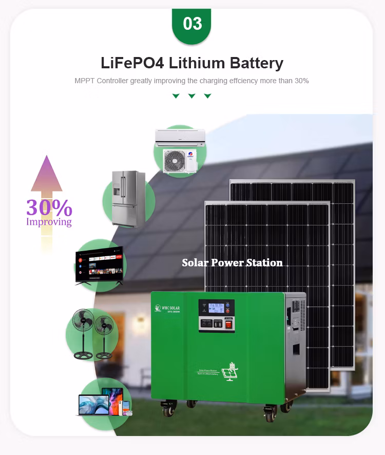 Whc 500W Portable off Grid Solar Power Station Generator for Home Use