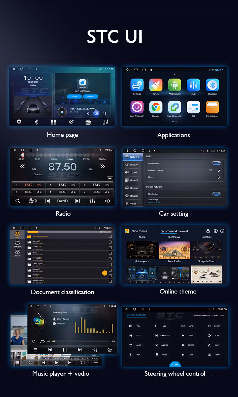 Universal 1 DIN IPS 1024*600 Touch Screen Android 2 +32g Bt/GPS/WiFi /Mirror Link/Am/Carplay/DSP/4G DVD Player for Car