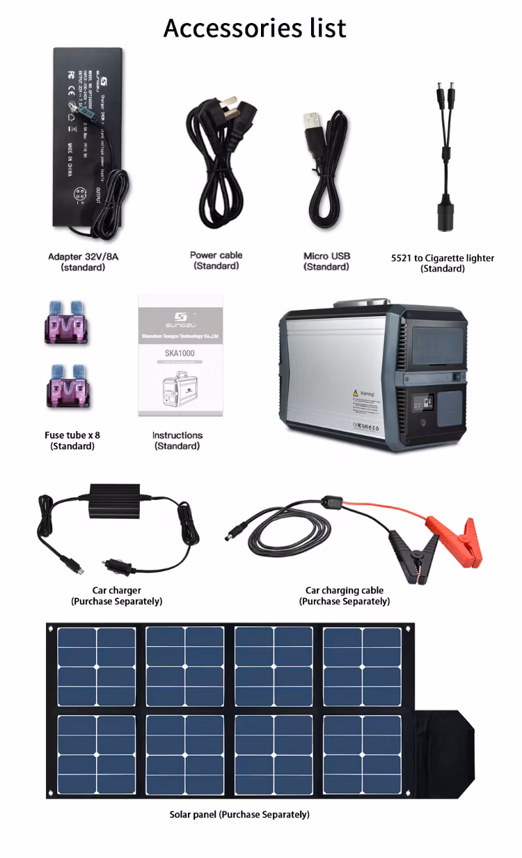 1000W Solar Energy Generator Systems Full Kit Solar Power Plant Power Station