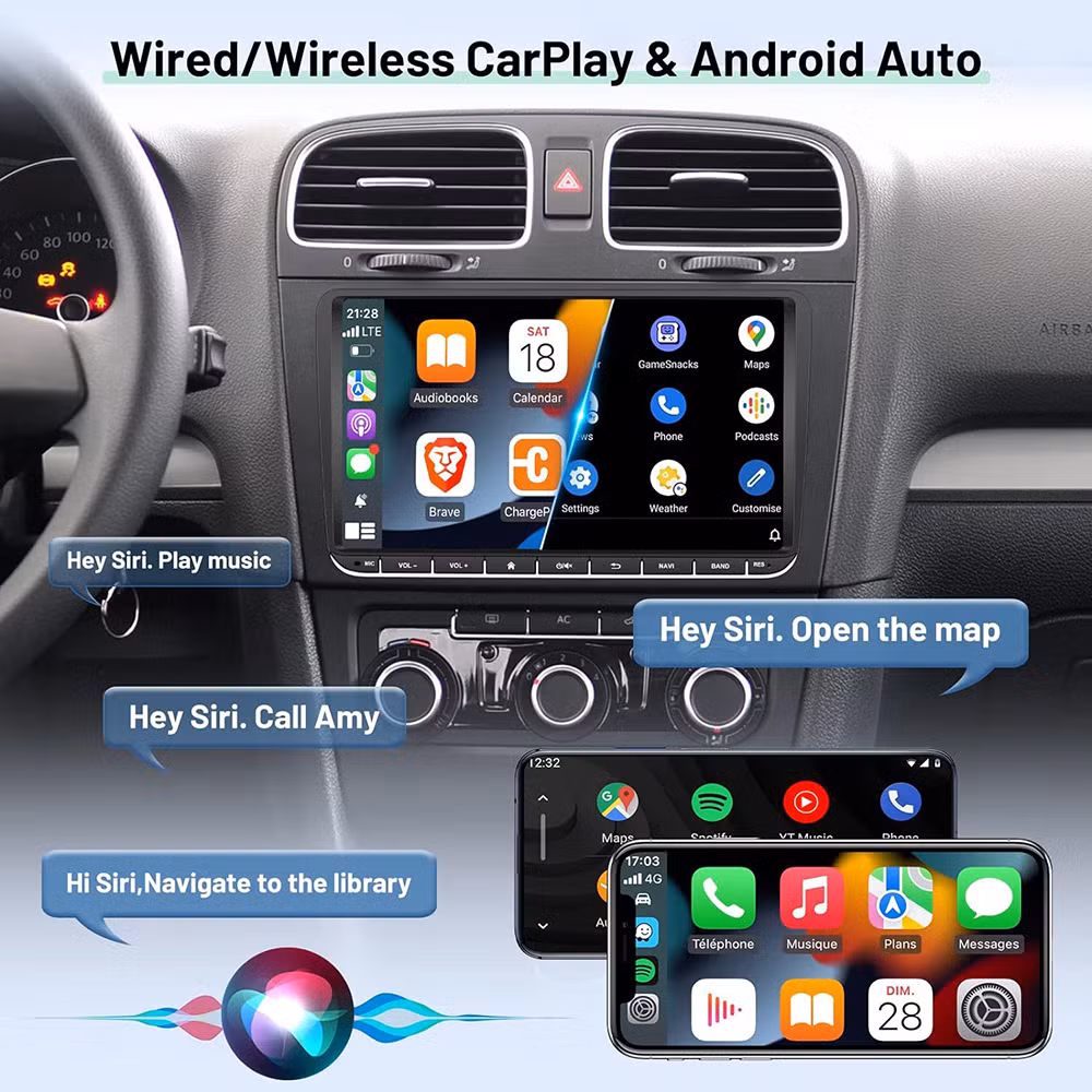Rh-753G Android 2g+32g Carplay Screen Stereo 9-Inch Touchscreen Wireless Car Audio Player