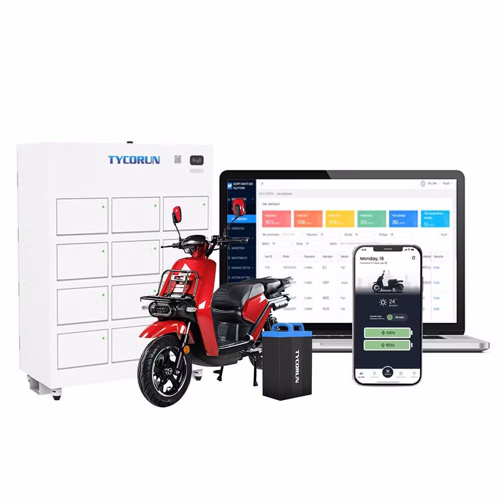 Tycorun Public Charging Cabinet Share Battery Swap Station Cabinet Power Bank for Electric Moped and Tricycle